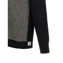 Jacquard insert hoodie