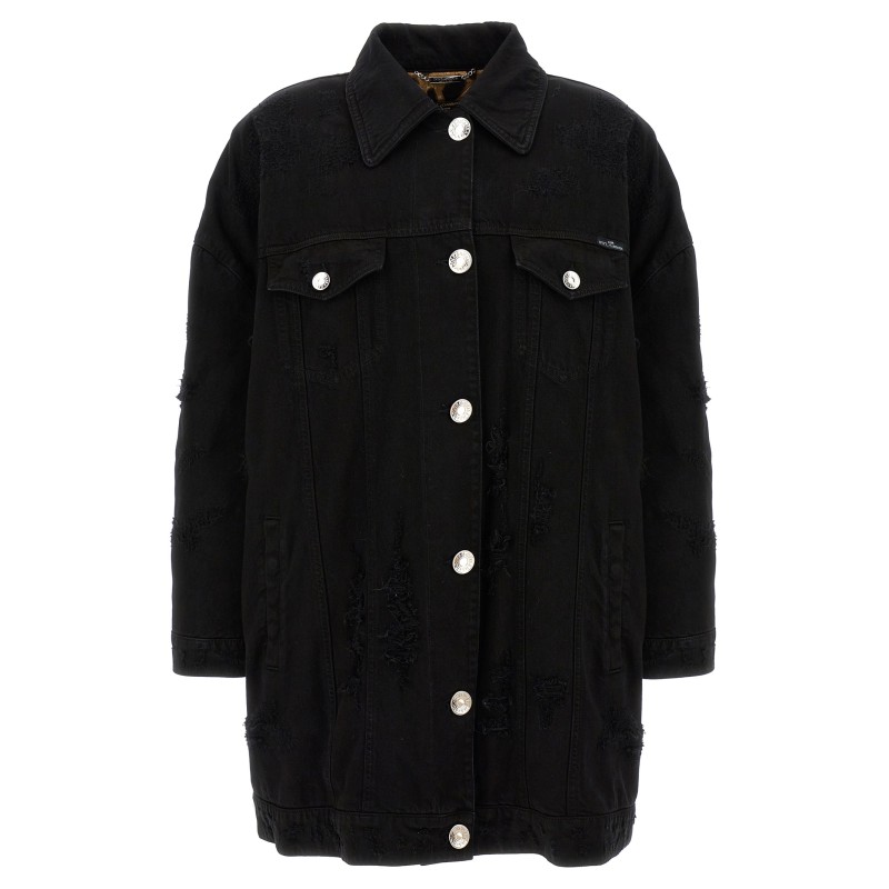 Denim long jacket