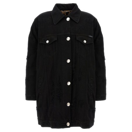 Denim long jacket