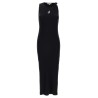 Logo ribbed dress