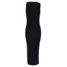 Logo ribbed dress