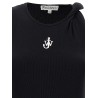 Logo ribbed dress