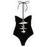 Chain one-piece swimsuit