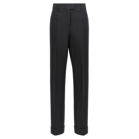 Stretched pleated trousers