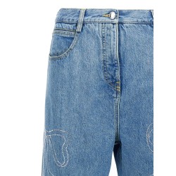 'Crystal ribbon hot fix' jeans