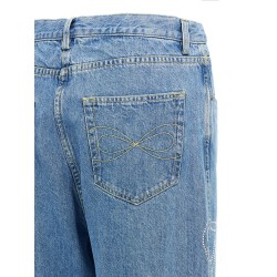 'Crystal ribbon hot fix' jeans