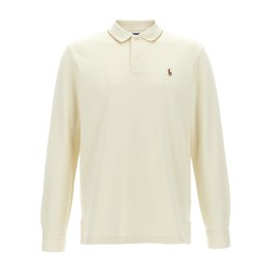 Fleece cotton polo shirt