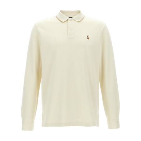 Fleece cotton polo shirt