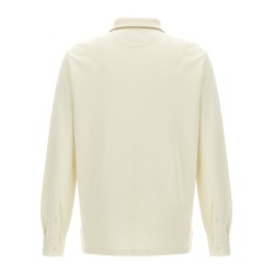 Fleece cotton polo shirt