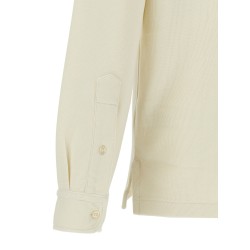 Fleece cotton polo shirt