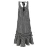 'Crinkled Check Long' dress