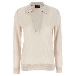 Cashmere and silk polo shirt