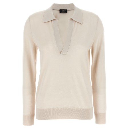 Cashmere and silk polo shirt