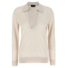 Cashmere and silk polo shirt