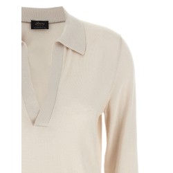 Cashmere and silk polo shirt