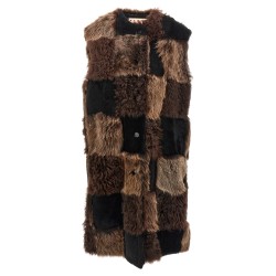 Long shearling vest