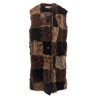 Long shearling vest
