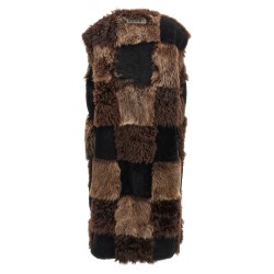 Long shearling vest