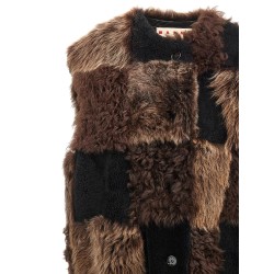Long shearling vest