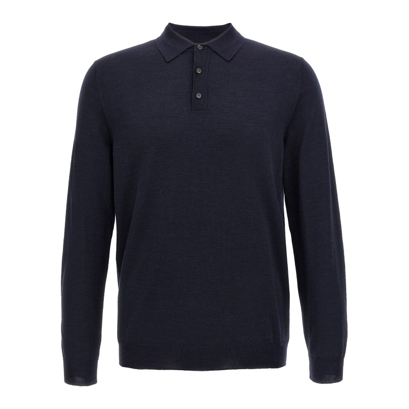 Virgin wool polo shirt