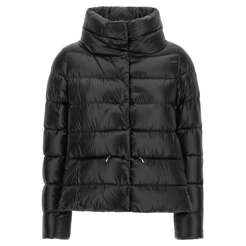 Wide neck down jacket