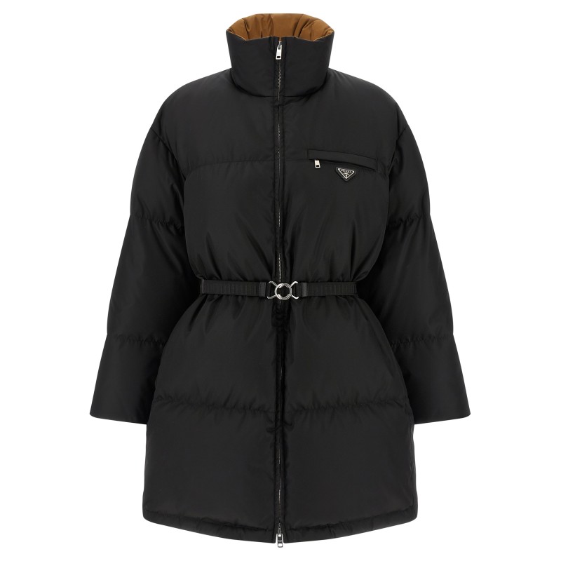 Re-Nylon maxi down jacket
