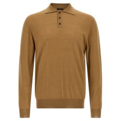 Virgin wool polo shirt