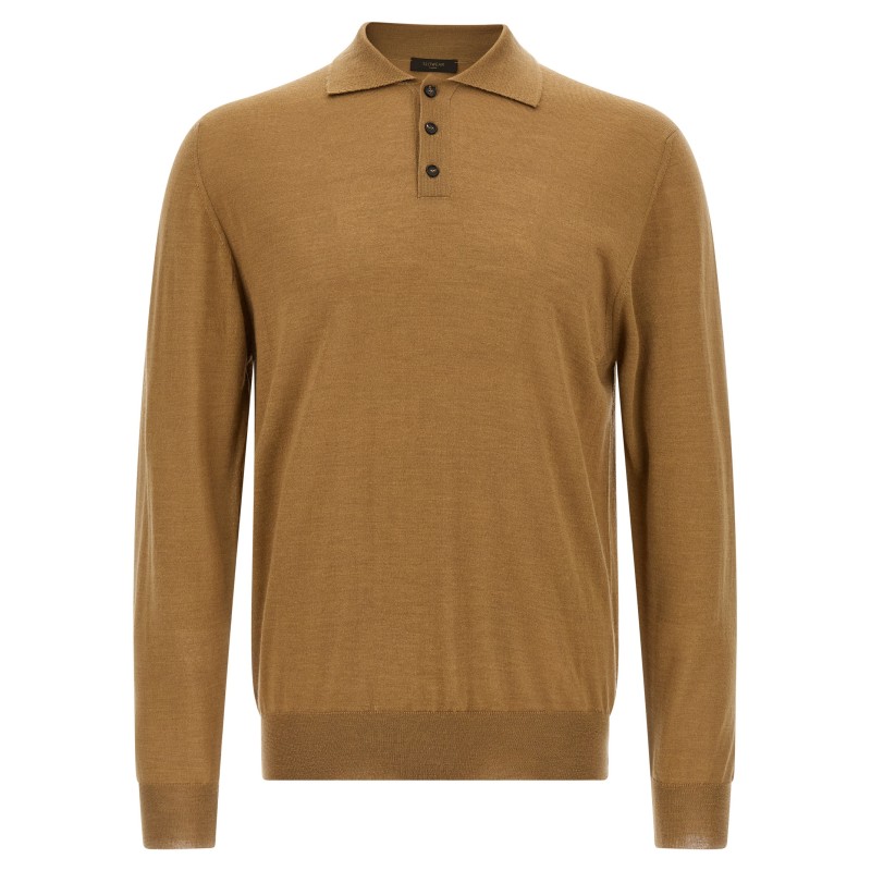 Virgin wool polo shirt