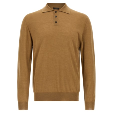 Virgin wool polo shirt