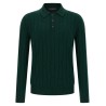 Braided wool polo shirt