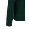 Braided wool polo shirt