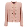Sequin tweed blazer