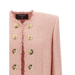 Sequin tweed blazer