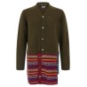 Jacquard insert cardigan