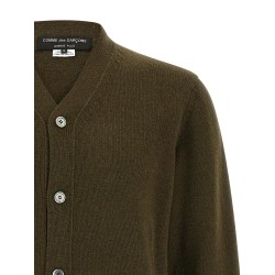Jacquard insert cardigan