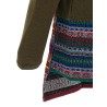 Jacquard insert cardigan