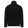 Coarse wool cardigan