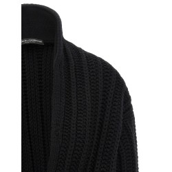 Coarse wool cardigan