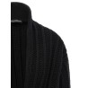 Coarse wool cardigan