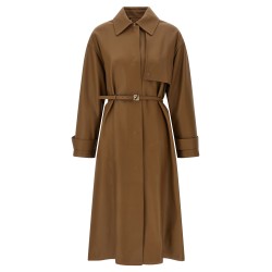 Nappa trench coat