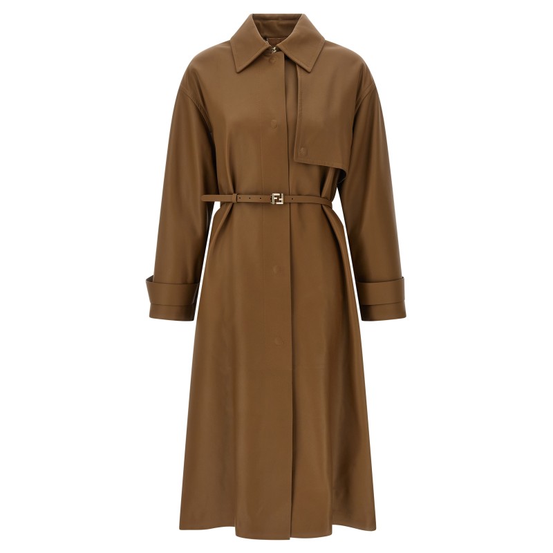 Nappa trench coat