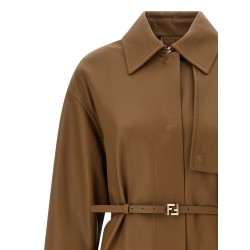 Nappa trench coat