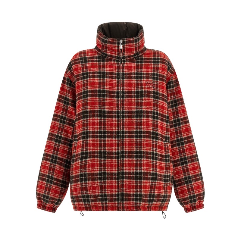 Reversible front logo down jacket