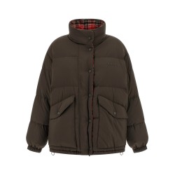 Reversible front logo down jacket