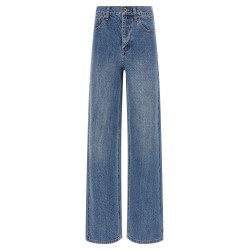 'Rhinestone Denim Straight Leg' jeans