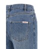 'Rhinestone Denim Straight Leg' jeans