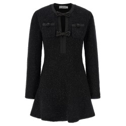 'Black Sequin Knit Mini' dress