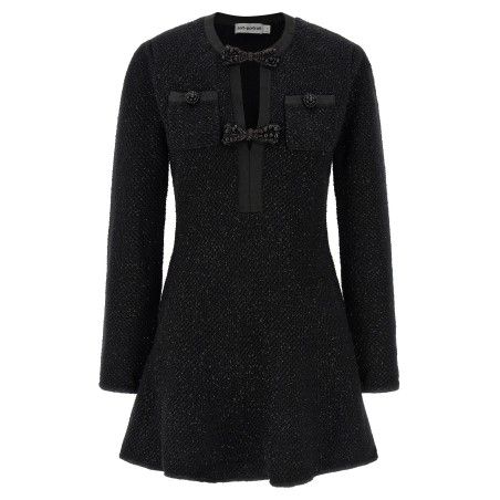 'Black Sequin Knit Mini' dress