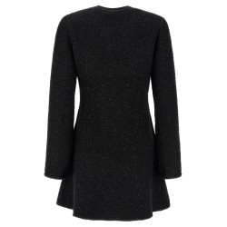 'Black Sequin Knit Mini' dress