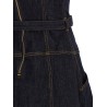 'Indigo Denim Flared Midi' dress
